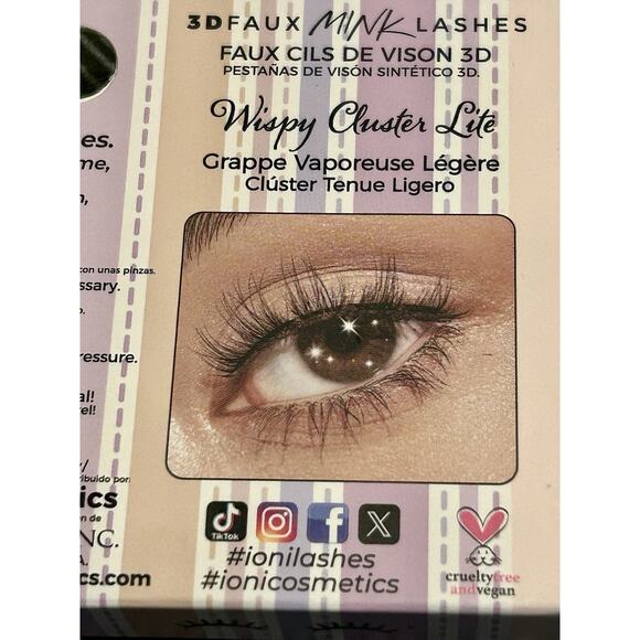 ~NIB~Ioni Natural Lite & Medium Wispy Lightweight 3D Faux Mink Lashes👁️Lot Of 3 - Picture 4 of 9